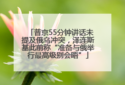 普京55分钟讲话未提及俄乌冲突，泽连斯基此前称“准备与俄举行最高级别会晤”