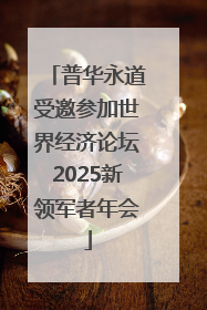 普华永道受邀参加世界经济论坛2025新领军者年会