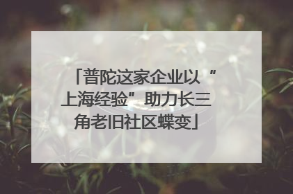 普陀这家企业以“上海经验”助力长三角老旧社区蝶变