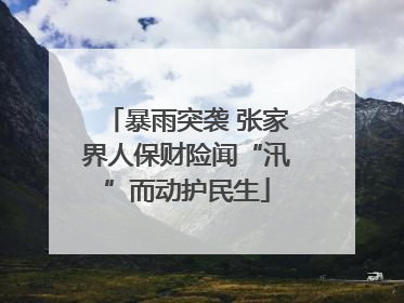 暴雨突袭 张家界人保财险闻“汛”而动护民生