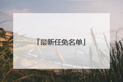 最新任免名单