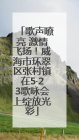 歌声嘹亮 激情飞扬！威海市环翠区张村镇在5·23歌咏会上绽放光彩