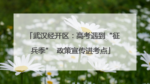 武汉经开区：高考遇到“征兵季”  政策宣传进考点