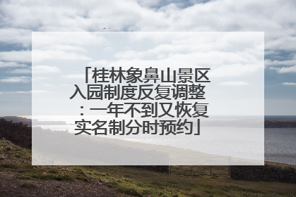 桂林象鼻山景区入园制度反复调整：一年不到又恢复实名制分时预约