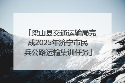 梁山县交通运输局完成2025年济宁市民兵公路运输集训任务