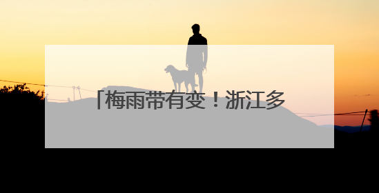 梅雨带有变！浙江多地下午起更猛：大雨、暴雨、大暴雨！