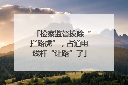检察监督拔除“拦路虎”，占道电线杆“让路”了
