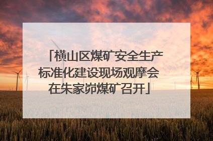 横山区煤矿安全生产标准化建设现场观摩会在朱家峁煤矿召开