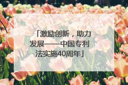 激励创新，助力发展——中国专利法实施40周年
