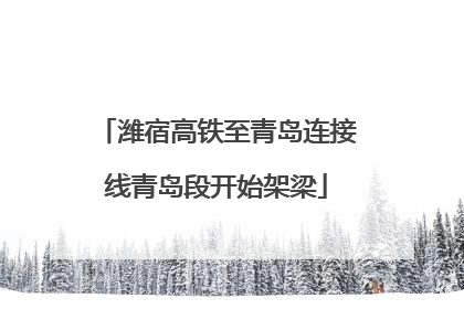 潍宿高铁至青岛连接线青岛段开始架梁