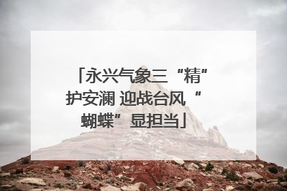 永兴气象三“精”护安澜 迎战台风“蝴蝶”显担当
