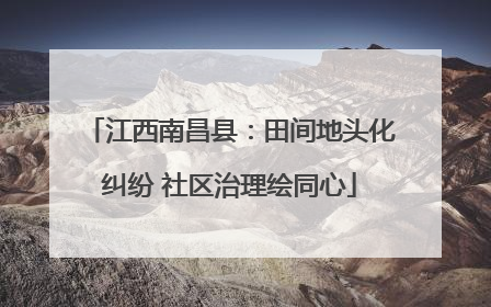 江西南昌县：田间地头化纠纷 社区治理绘同心