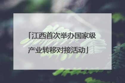 江西首次举办国家级产业转移对接活动