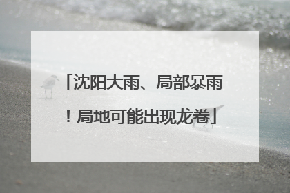 沈阳大雨、局部暴雨！局地可能出现龙卷