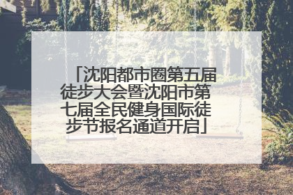 沈阳都市圈第五届徒步大会暨沈阳市第七届全民健身国际徒步节报名通道开启