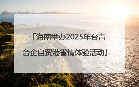 海南举办2025年台青台企自贸港省情体验活动