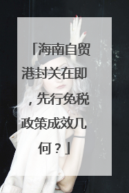 海南自贸港封关在即，先行免税政策成效几何？