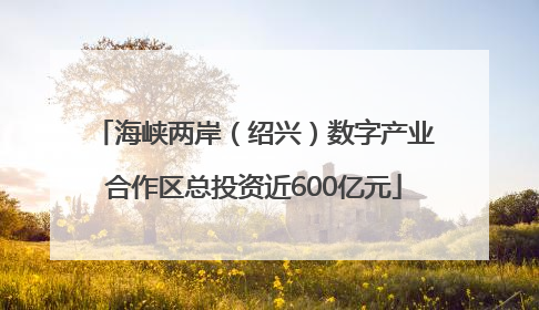 海峡两岸（绍兴）数字产业合作区总投资近600亿元