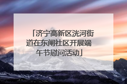 济宁高新区洸河街道在东闸社区开展端午节慰问活动