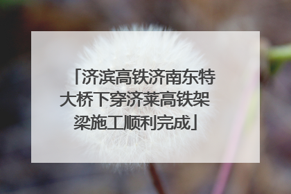 济滨高铁济南东特大桥下穿济莱高铁架梁施工顺利完成