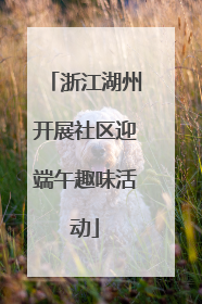 浙江湖州开展社区迎端午趣味活动