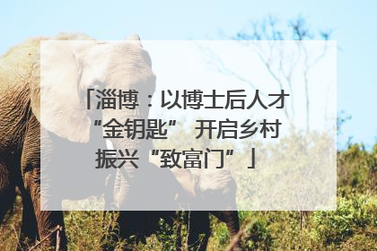 淄博：以博士后人才“金钥匙” 开启乡村振兴“致富门”