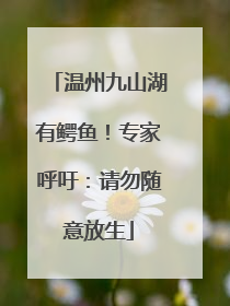 温州九山湖有鳄鱼！专家呼吁：请勿随意放生