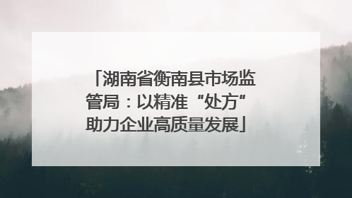 湖南省衡南县市场监管局：以精准“处方”助力企业高质量发展