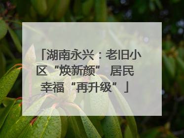 湖南永兴：老旧小区“焕新颜” 居民幸福“再升级”