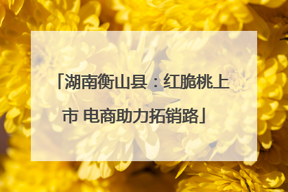 湖南衡山县：红脆桃上市 电商助力拓销路