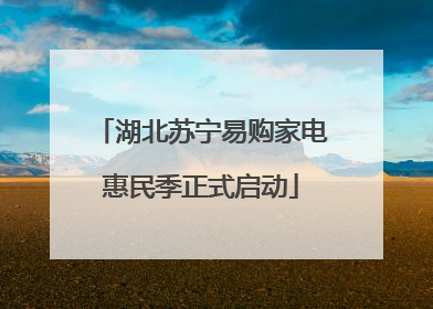 湖北苏宁易购家电惠民季正式启动