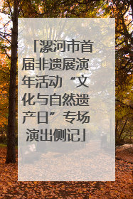 漯河市首届非遗展演年活动“文化与自然遗产日”专场演出侧记