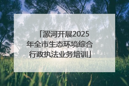 漯河开展2025年全市生态环境综合行政执法业务培训
