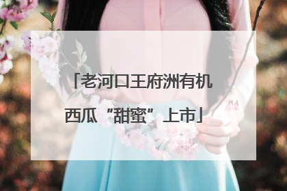 老河口王府洲有机西瓜“甜蜜”上市