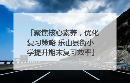 聚焦核心素养，优化复习策略 乐山县街小学提升期末复习效率