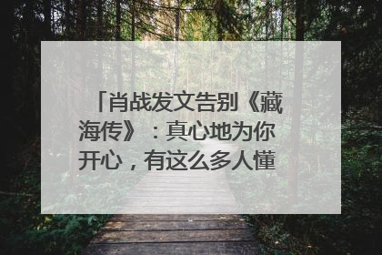 肖战发文告别《藏海传》：真心地为你开心，有这么多人懂你，导演回应“是否有第二季”