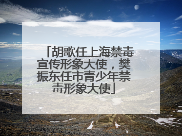 胡歌任上海禁毒宣传形象大使，樊振东任市青少年禁毒形象大使