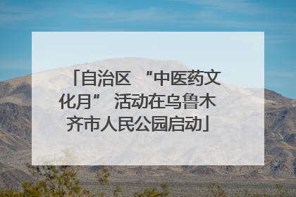 自治区 “中医药文化月” 活动在乌鲁木齐市人民公园启动