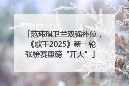 范玮琪卫兰双强补位，《歌手2025》新一轮张榜赛重磅“开大”