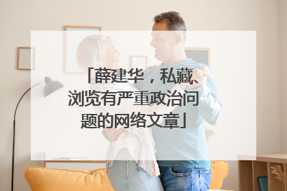 薛建华，私藏、浏览有严重政治问题的网络文章
