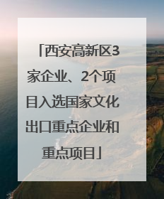 西安高新区3家企业、2个项目入选国家文化出口重点企业和重点项目