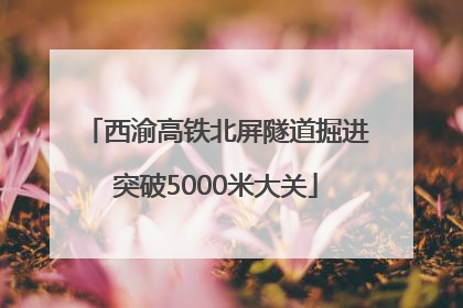 西渝高铁北屏隧道掘进突破5000米大关