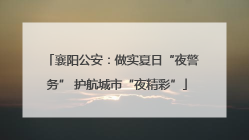 襄阳公安：做实夏日“夜警务” 护航城市“夜精彩”