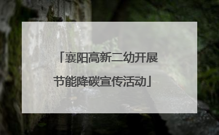 襄阳高新二幼开展节能降碳宣传活动