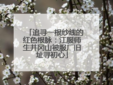 追寻一根纱线的红色根脉：江服师生井冈山被服厂旧址寻初心