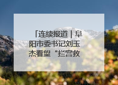 连续报道｜阜阳市委书记刘玉杰看望“拦窨救人”英勇团队