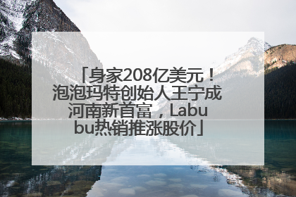 身家208亿美元！泡泡玛特创始人王宁成河南新首富，Labubu热销推涨股价