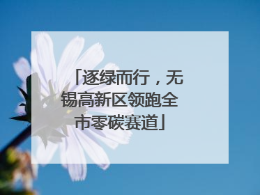 逐绿而行，无锡高新区领跑全市零碳赛道