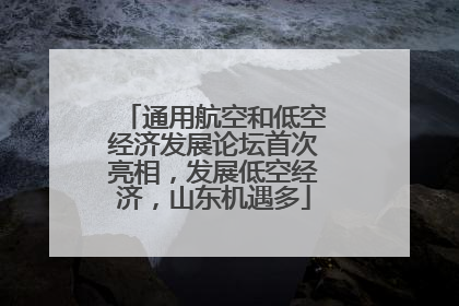 通用航空和低空经济发展论坛首次亮相，发展低空经济，山东机遇多