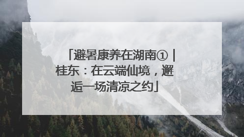 避暑康养在湖南①｜桂东：在云端仙境，邂逅一场清凉之约